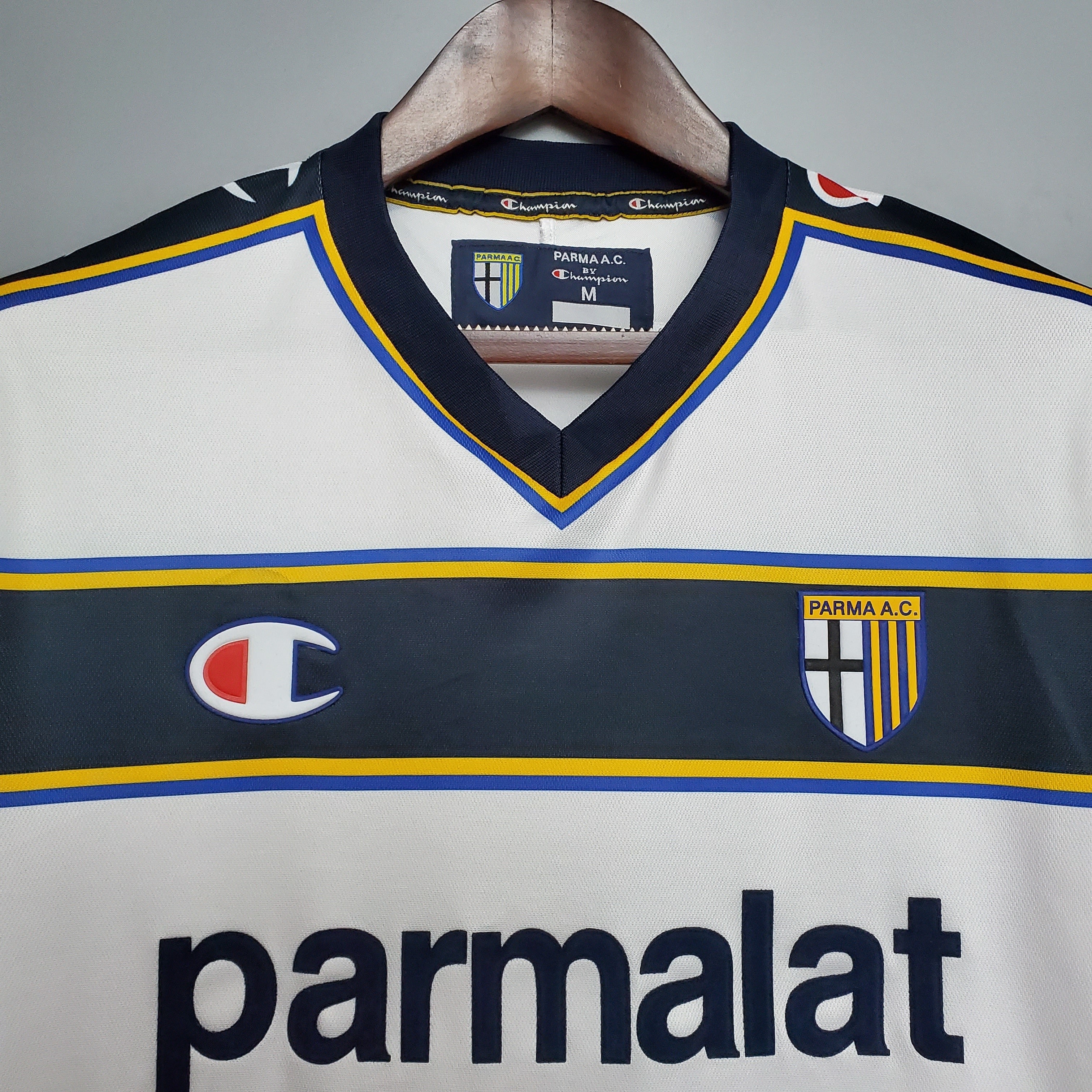 1990s Parma Retro Football Shirt | White Black Home