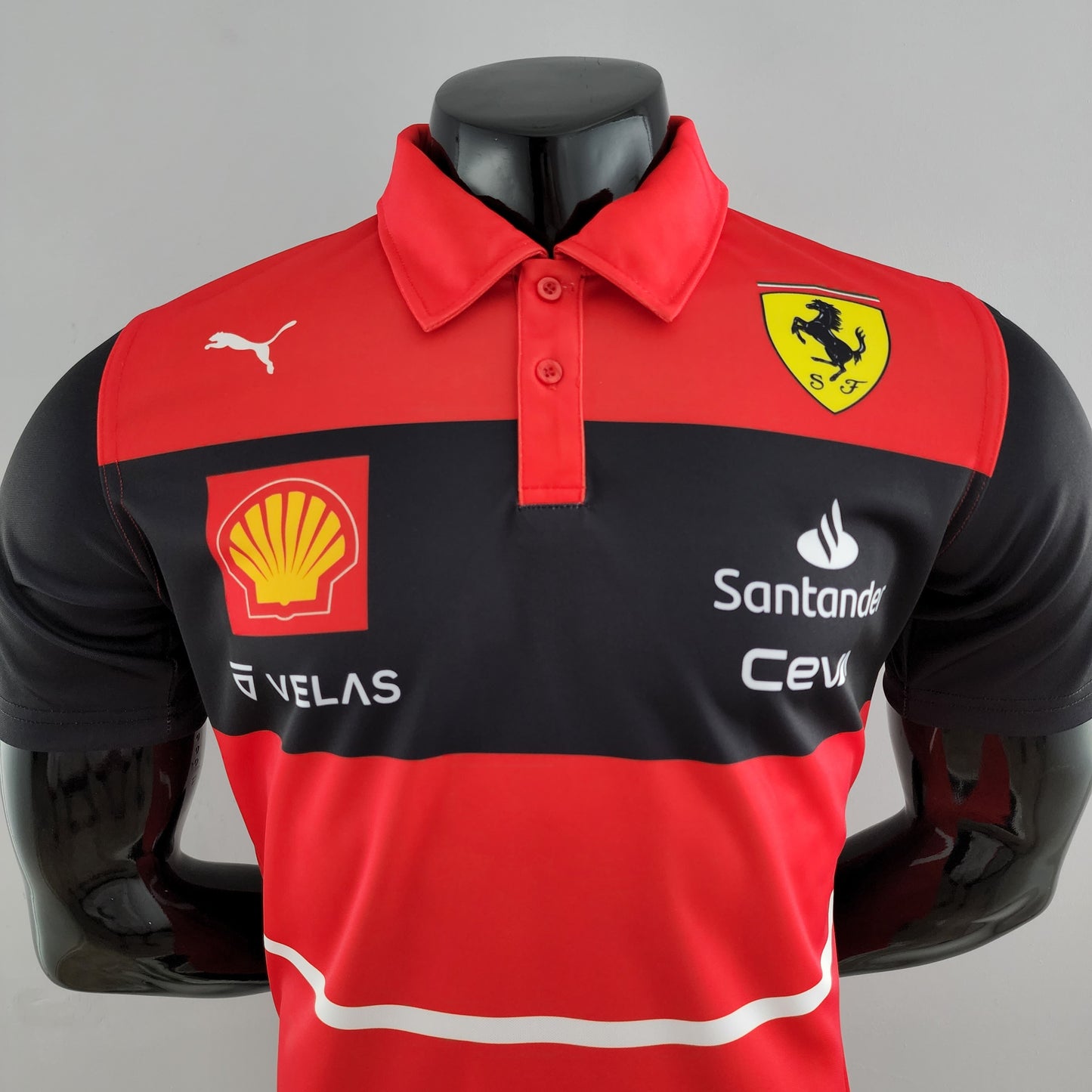Ferrari F1 2023 Polo – Player Fit – Charles Leclerc #16 | Red