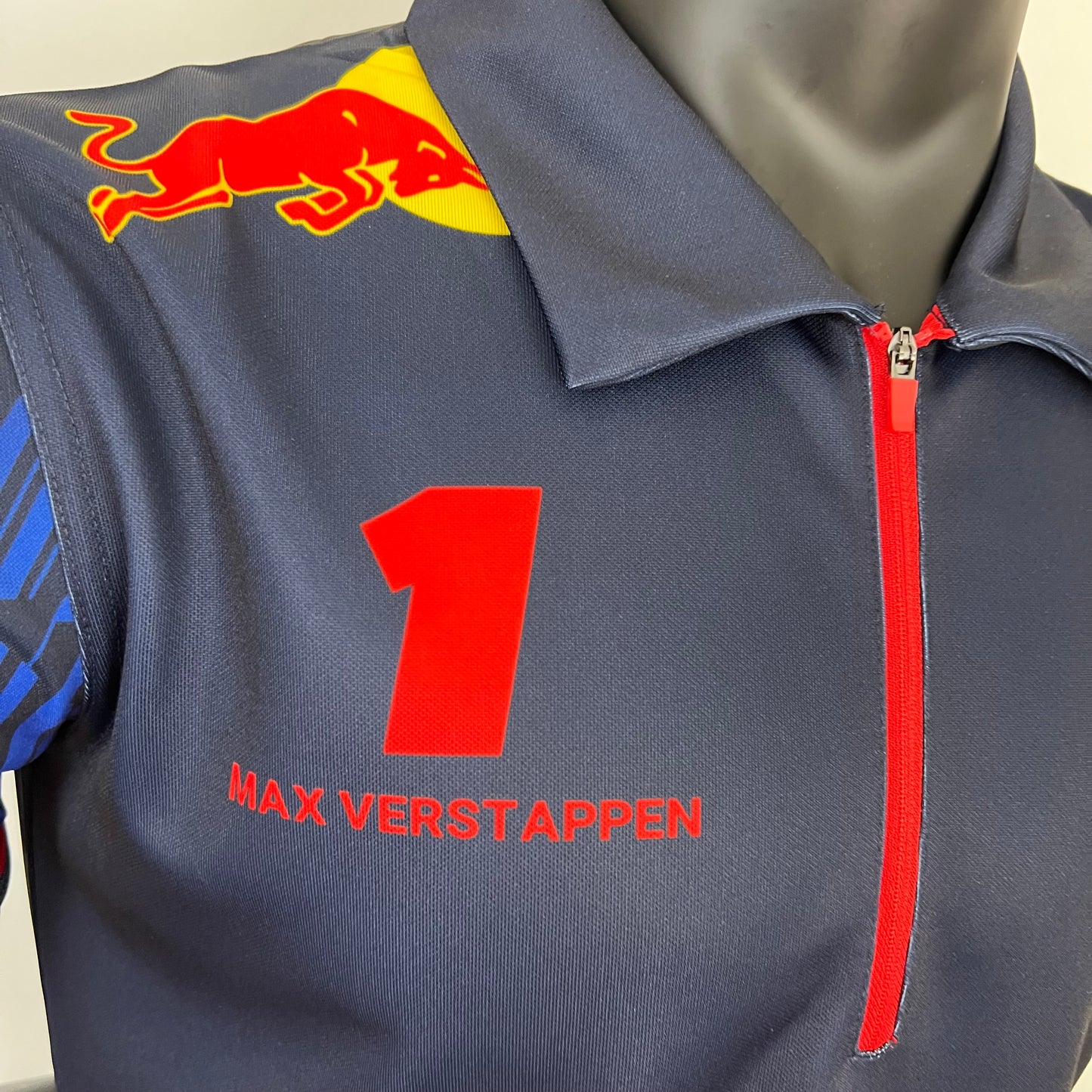 Red Bull Racing F1 2023 Player Fit Polo – Max Verstappen #1 | Navy Blue