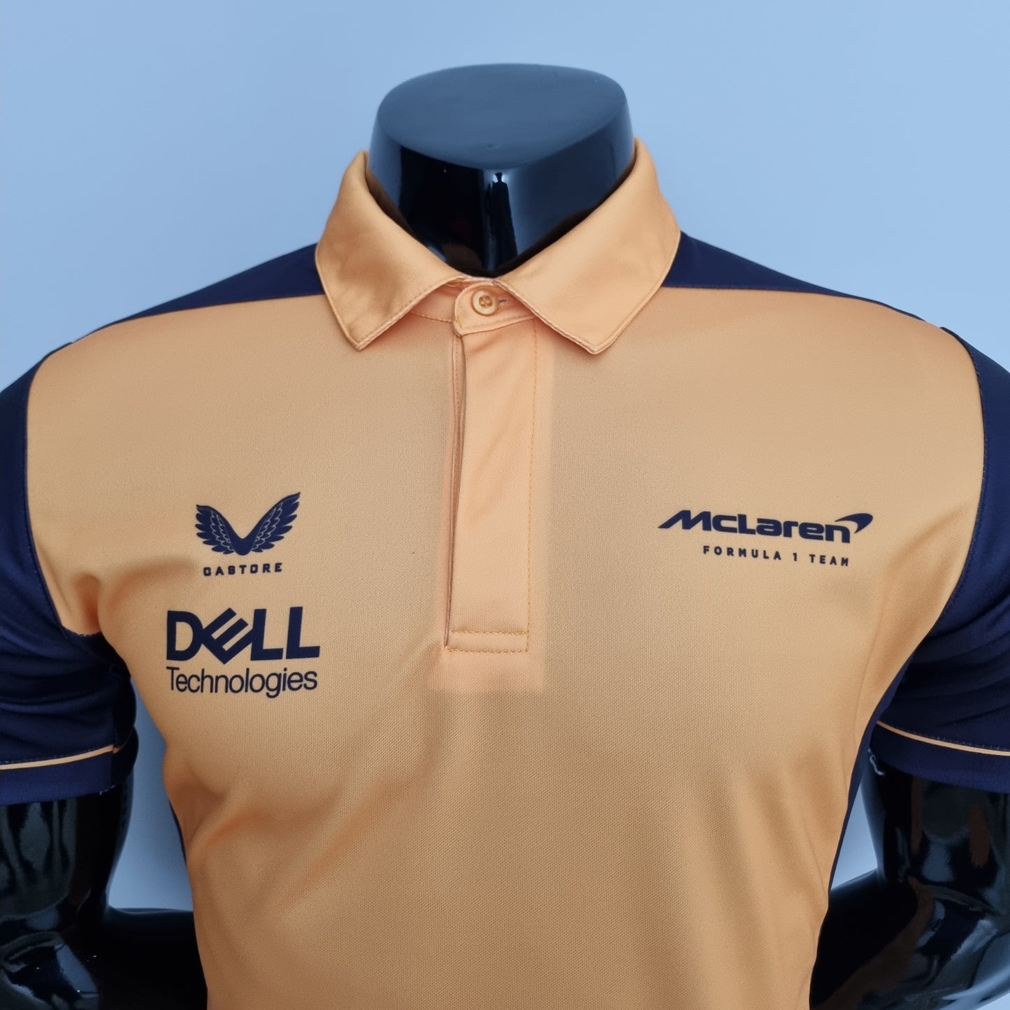 McLaren F1 2023 Polo – Player Fit Dell| Papaya Orange
