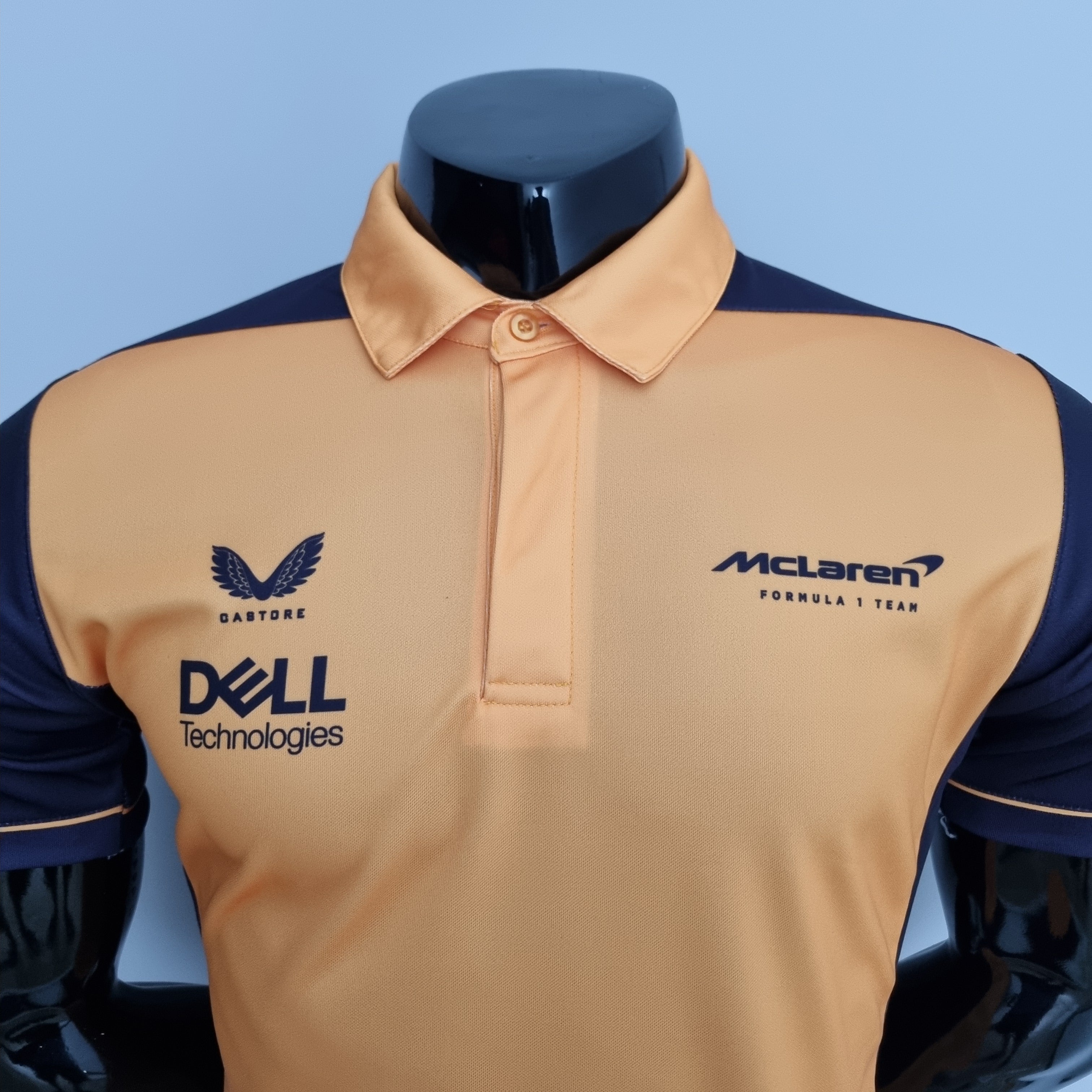 McLaren F1 2023 Polo – Player Fit Dell| Papaya Orange