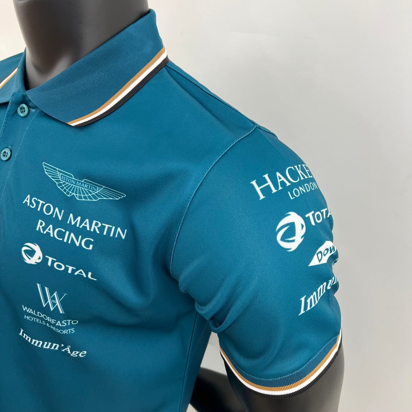 Aston Martin F1 2024 Polo – Player Fit | Blue Green