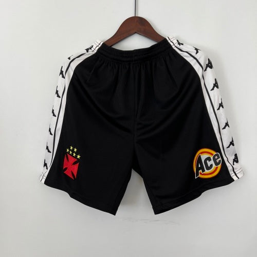 1990s Vasco Da Gama Retro Football Shorts | Black White Home