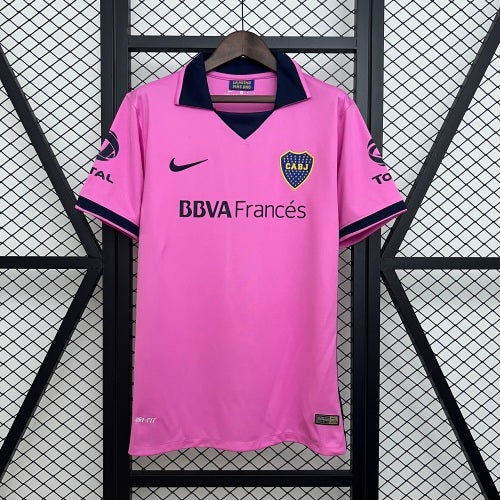 2010s Boca Juniors Retro Football Shirt | Pink Navy Home