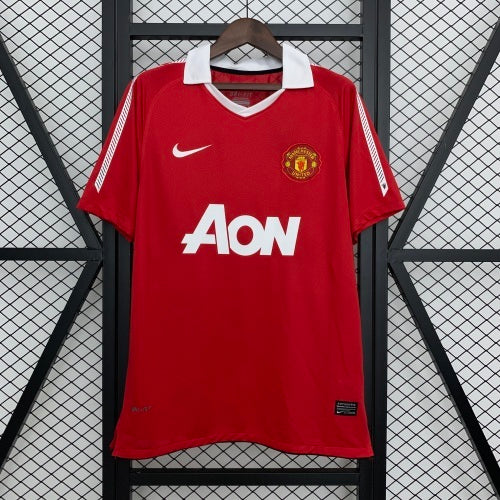 2010s Manchester United Retro Football Shirt | Red White Home