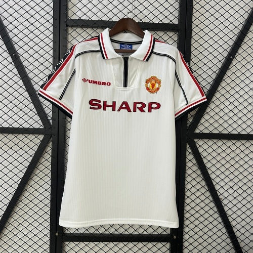 1990s Manchester United Retro Football Shirt | White Red Home