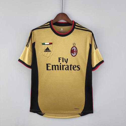 2010s AC Milan Retro Football Shirt | Gold Black Home