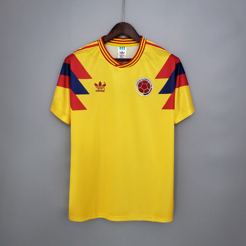 1990s Colombia Retro Football Shirt | Yellow Red Third