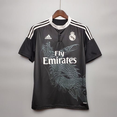 2010s Real Madrid Retro Football Shirt | Black White Third