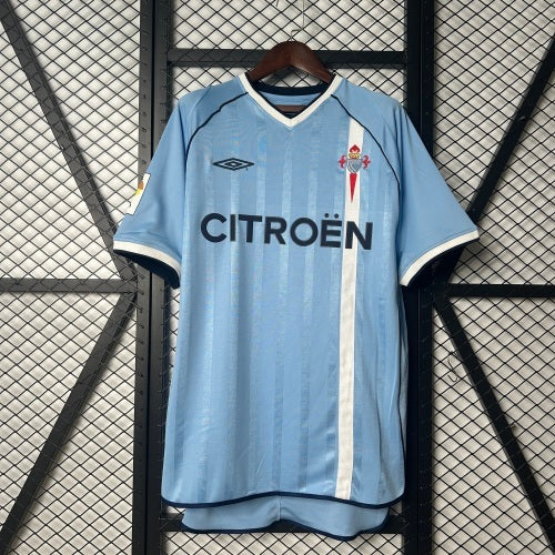 1990s Celta Vigo Retro Football Shirt | Sky Blue White Home