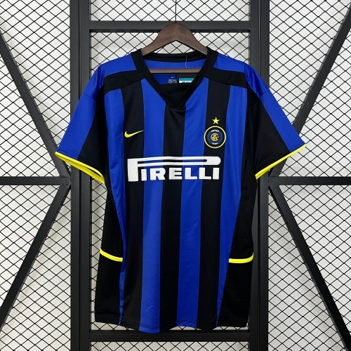 2000s Inter Milan Retro Football Shirt | Blue Black Home