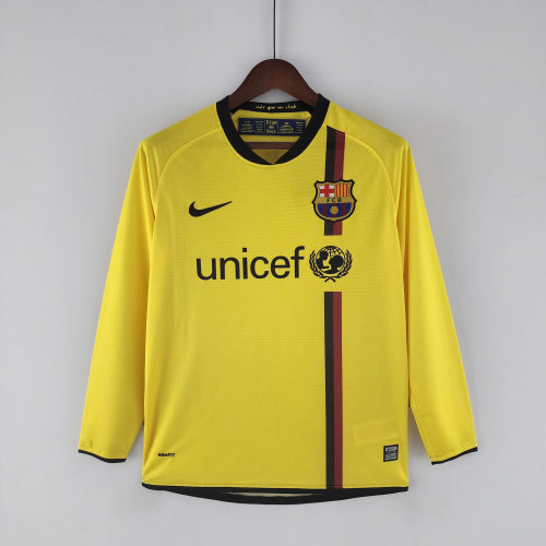 2000s Barcelona Retro Football Shirt | Yellow Black Away