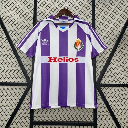 1980s Real Valladolid Retro Football Shirt | Purple White Home