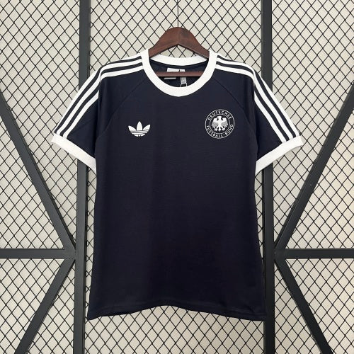 1970s Germany Retro Football Shirt | Black White Home