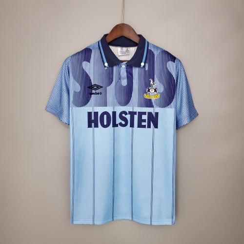 1980s Tottenham Hotspur Retro Football Shirt | Sky Blue Navy Home