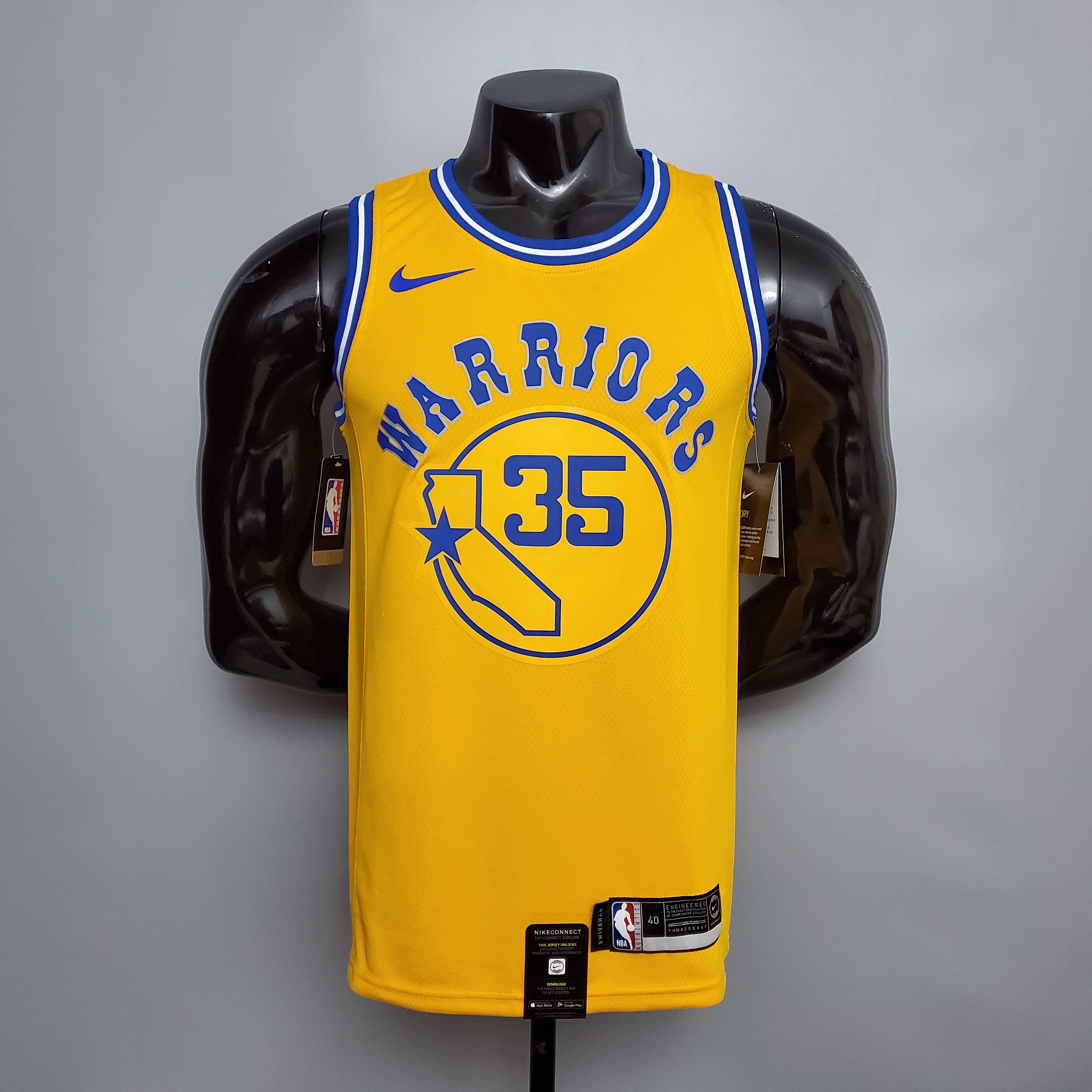 2020 Golden State Durant #35 Retro Basketball Jersey