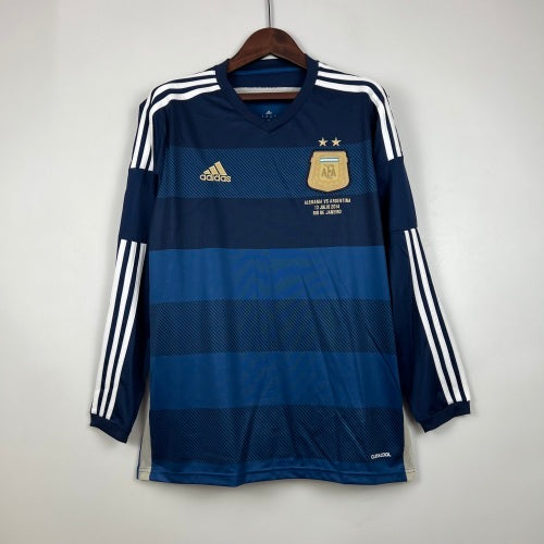 2010s Argentina Retro Football Shirt | Navy Blue Home
