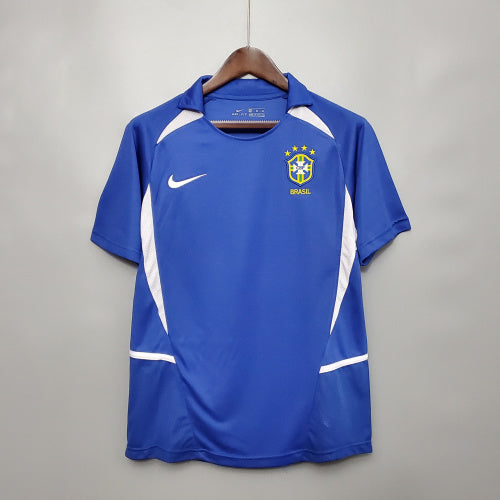 2000s Brazil Retro Football Shirt | Blue White Home