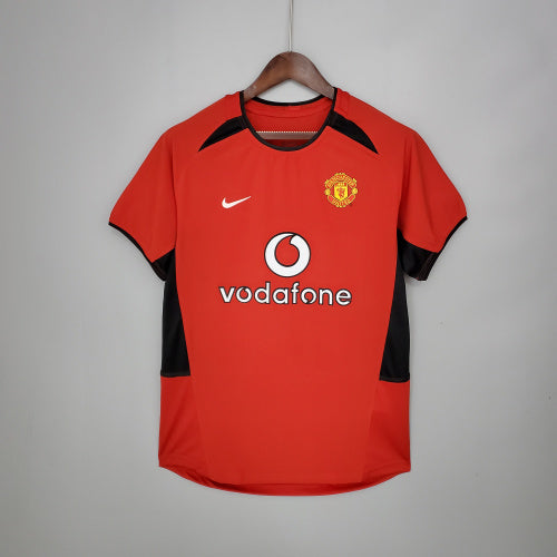 2000s Manchester United Retro Football Shirt | Red Black Home