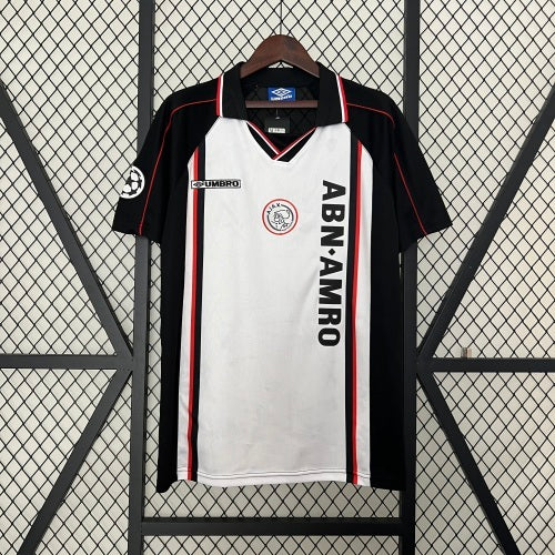1990s Ajax Retro Football Shirt | White Black Home
