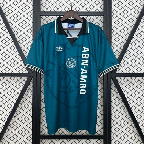 1990s Ajax Retro Football Shirt | Teal White Home