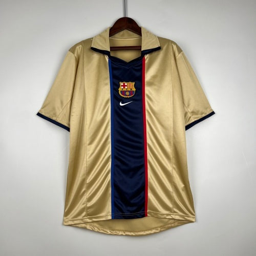 1990s Barcelona Retro Football Shirt | Gold Navy Home