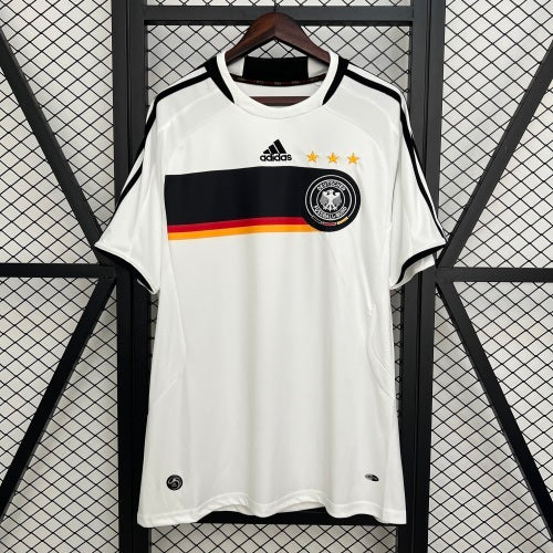 2000s Germany Retro Football Shirt | White Black Home