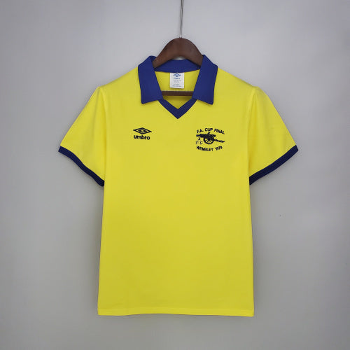 1970s England Retro Football Shirt | Yellow Blue Home