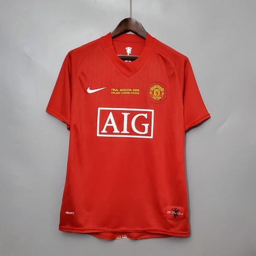 2000s Manchester United Retro Football Shirt | Red Yellow Home