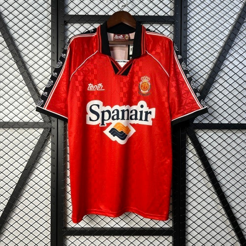 1990s Rcd Mallorca Retro Football Shirt | Red Black Home