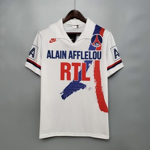 90s Paris Saint-Germain Retro Football Shirt | White Blue Home