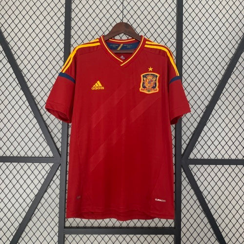 2010s Spain Retro Football Shirt | Red Yellow Home