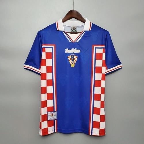 1990s Croatia Retro Football Shirt | Blue Red Home