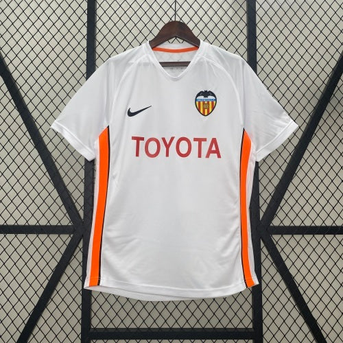 2000s Valencia Retro Football Shirt | White Orange Home