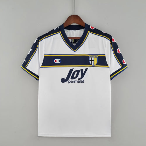 1990s Parma Retro Football Shirt | White Navy Home