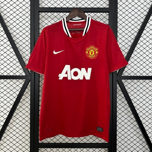 2010s Manchester United Retro Football Shirt | Red White Home