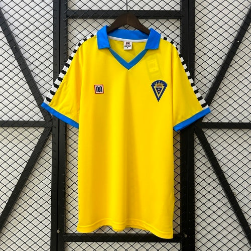 1990s Cadiz Retro Football Shirt | Yellow Blue Home