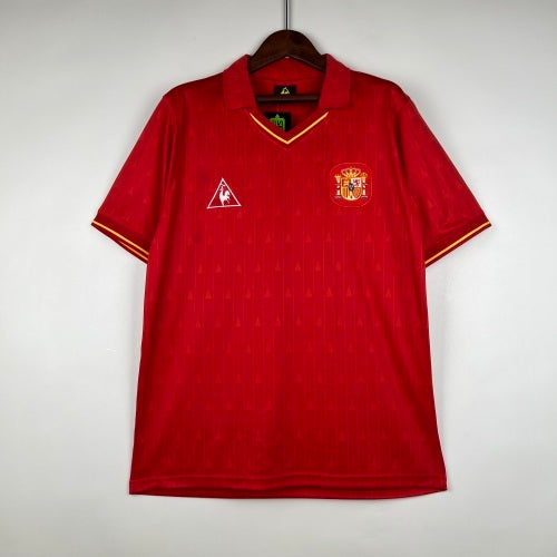 1990s Spain Retro Football Shirt | Red Yellow Home