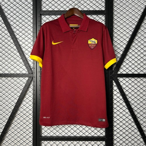 2000s AS Roma Retro Football Shirt | Red Yellow Home
