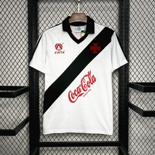 1980s Vasco Da Gama Retro Football Shirt | White Black Home