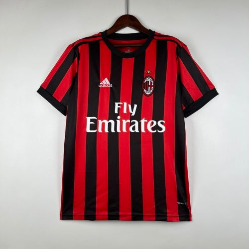 2010s AC Milan Retro Football Shirt | Red Black Home
