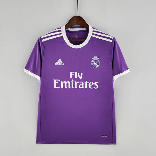 2010s Real Madrid Retro Football Shirt | Purple White Away