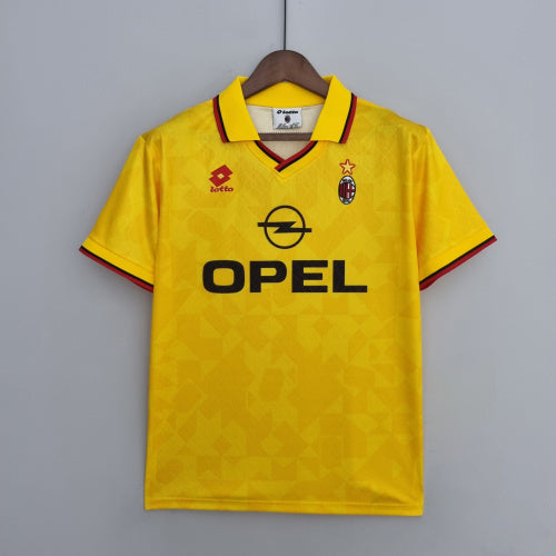 1990s AC Milan Retro Football Shirt | Yellow Red Home