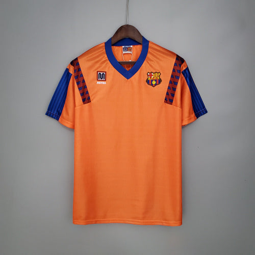 1980s Barcelona Retro Football Shirt | Orange Blue Home