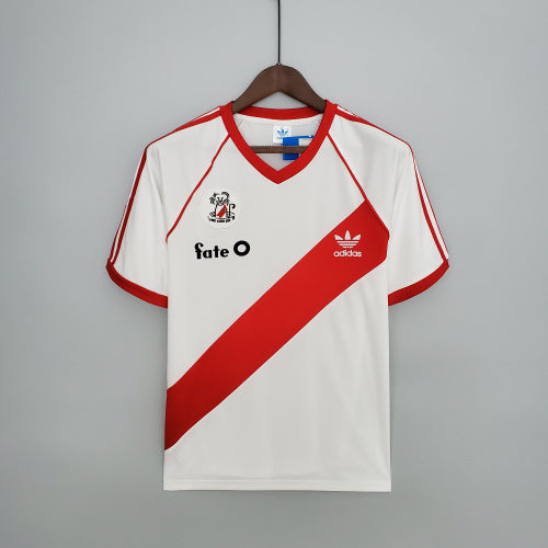 1980s River Plate Retro Football Shirt | White Red Home