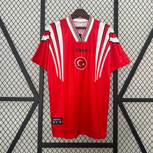 1990s Turkey Retro Football Shirt | Red White Home