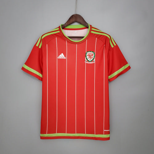 1990s Wales Retro Football Shirt | Red Lime Home