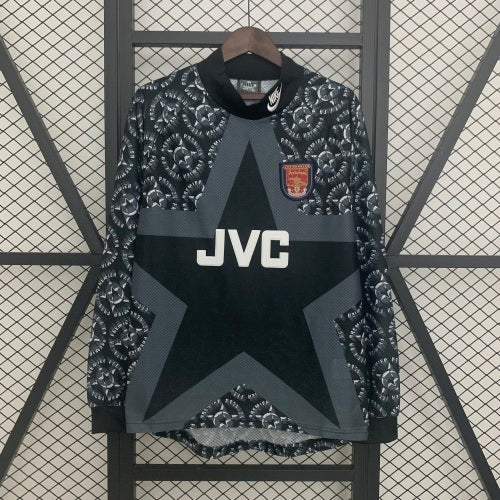 1990s Arsenal Retro Football Shirt | Black Grey Home
