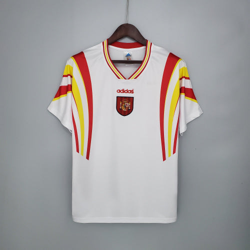 1990s Spain Retro Football Shirt | White Red Home
