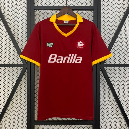 1990s Roma Retro Football Shirt | Maroon Yellow Home